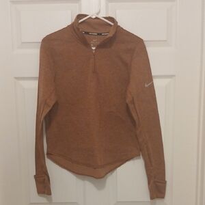 Nike Running Quarter-zip. Dark Rose Color. Size S.